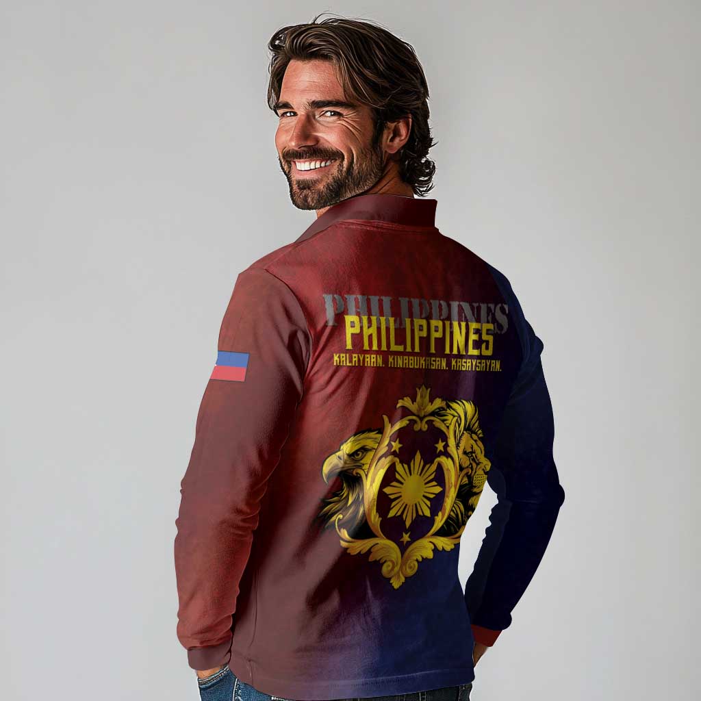 Philippines 127th Independence Day Long Sleeve Polo Shirt Special Style