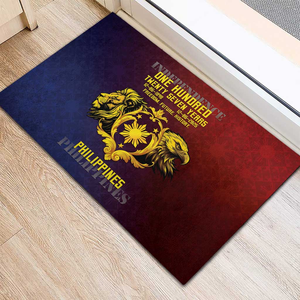 Philippines 127th Independence Day Rubber Doormat Special Style
