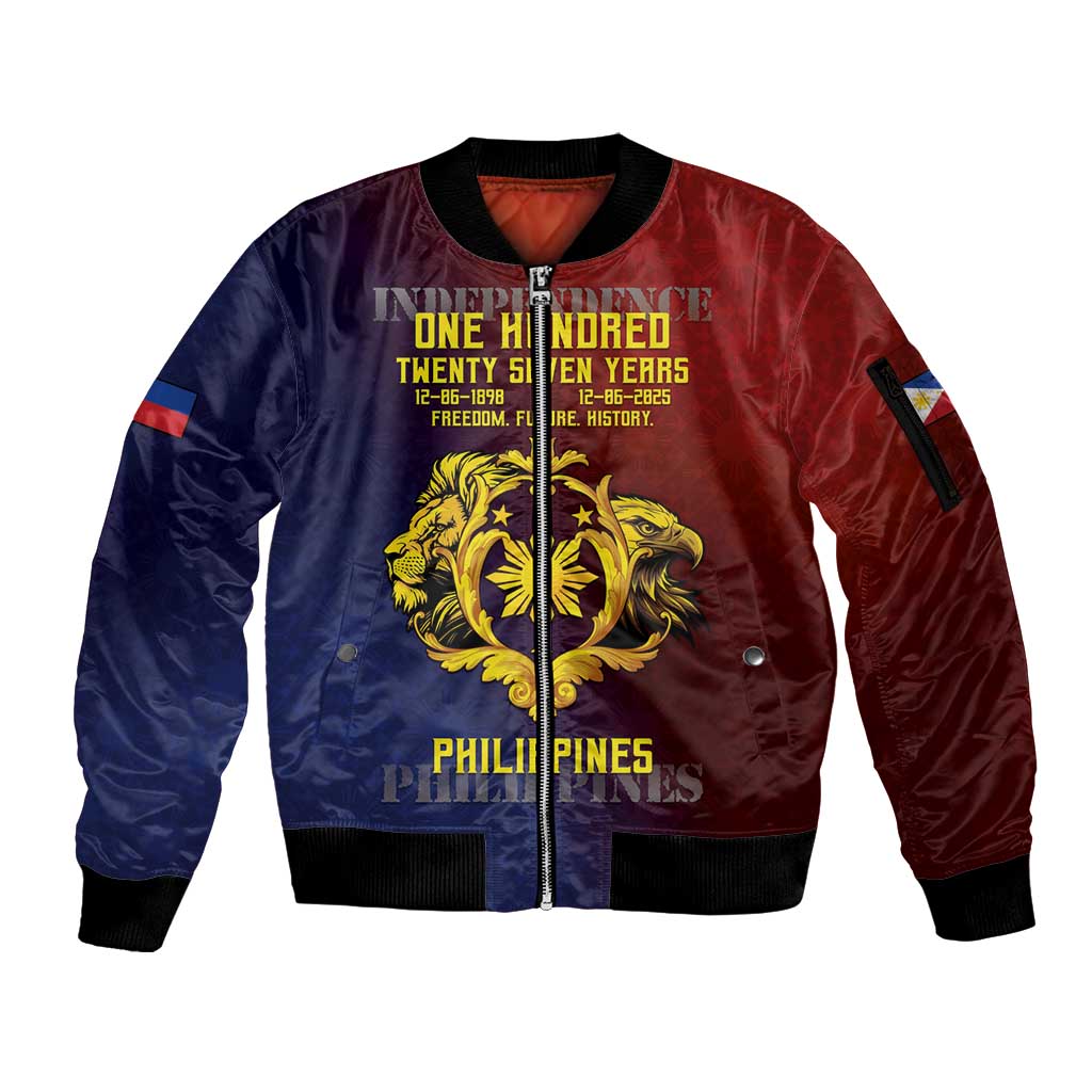 Philippines 127th Independence Day Sleeve Zip Bomber Jacket Special Style