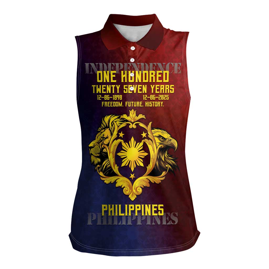 Philippines 127th Independence Day Women Sleeveless Polo Shirt Special Style