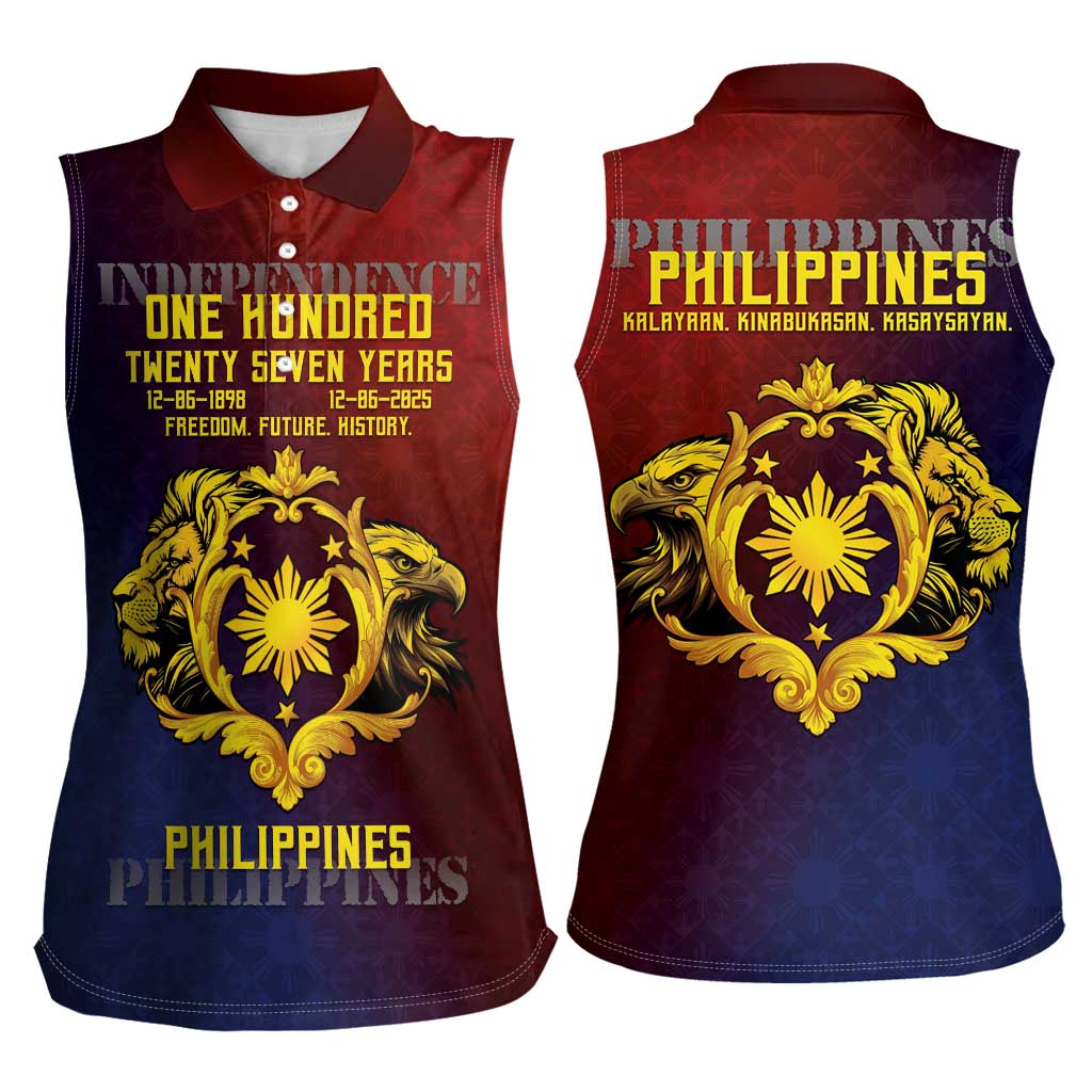Philippines 127th Independence Day Women Sleeveless Polo Shirt Special Style