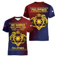 Philippines 127th Independence Day Women V-Neck T-Shirt Special Style
