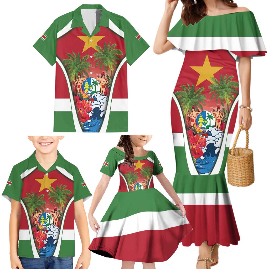 Suriname Ketikoti Family Matching Mermaid Dress and Hawaiian Shirt Happy Emancipation Day - Wonder Print Shop