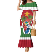 Suriname Ketikoti Family Matching Mermaid Dress and Hawaiian Shirt Happy Emancipation Day - Wonder Print Shop