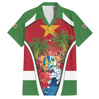 Suriname Ketikoti Family Matching Off Shoulder Short Dress and Hawaiian Shirt Happy Emancipation Day - Wonder Print Shop