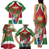 Suriname Ketikoti Family Matching Tank Maxi Dress and Hawaiian Shirt Happy Emancipation Day - Wonder Print Shop