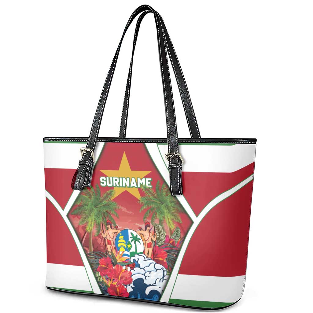 Suriname Ketikoti Leather Tote Bag Happy Emancipation Day - Wonder Print Shop