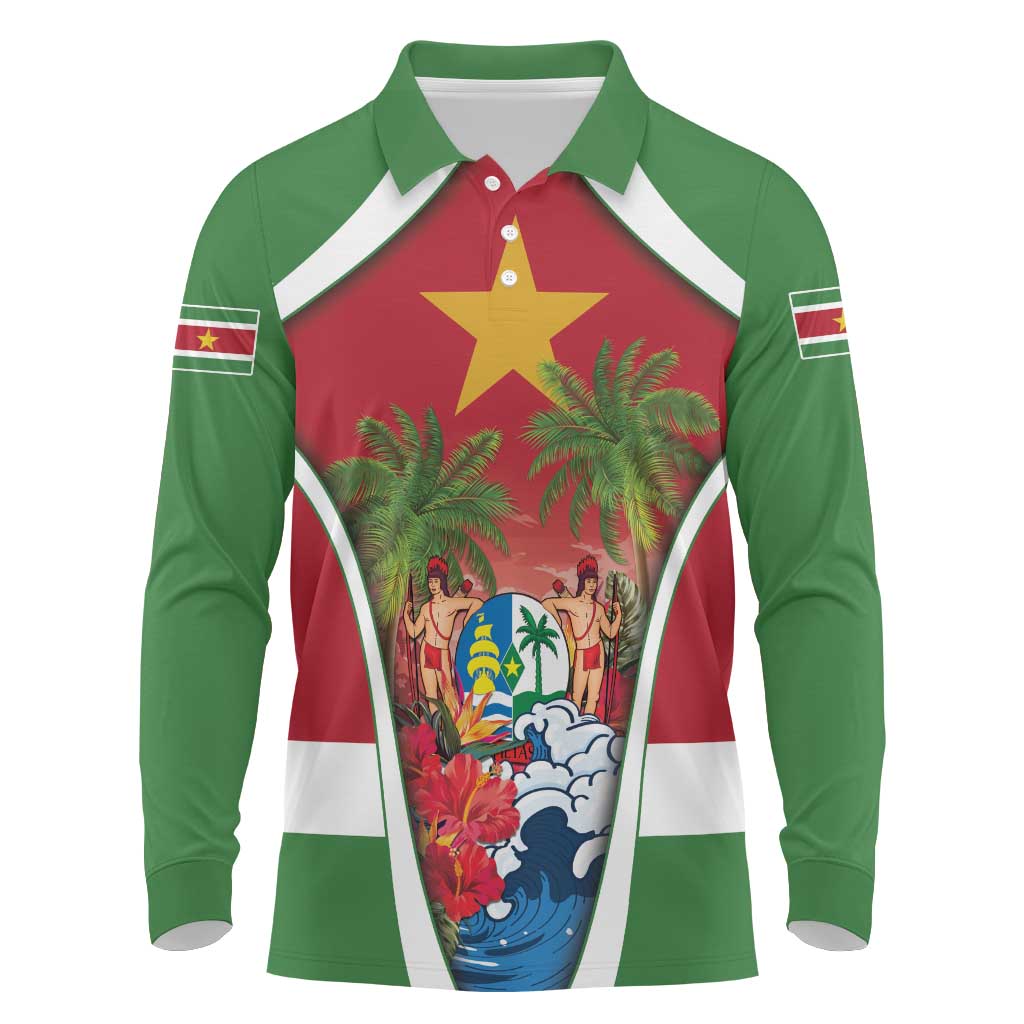 Suriname Ketikoti Long Sleeve Polo Shirt Happy Emancipation Day - Wonder Print Shop