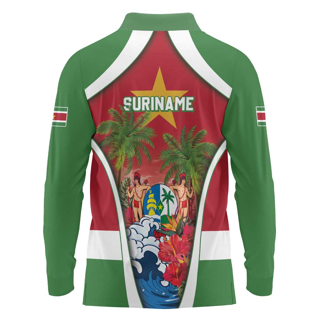 Suriname Ketikoti Long Sleeve Polo Shirt Happy Emancipation Day - Wonder Print Shop
