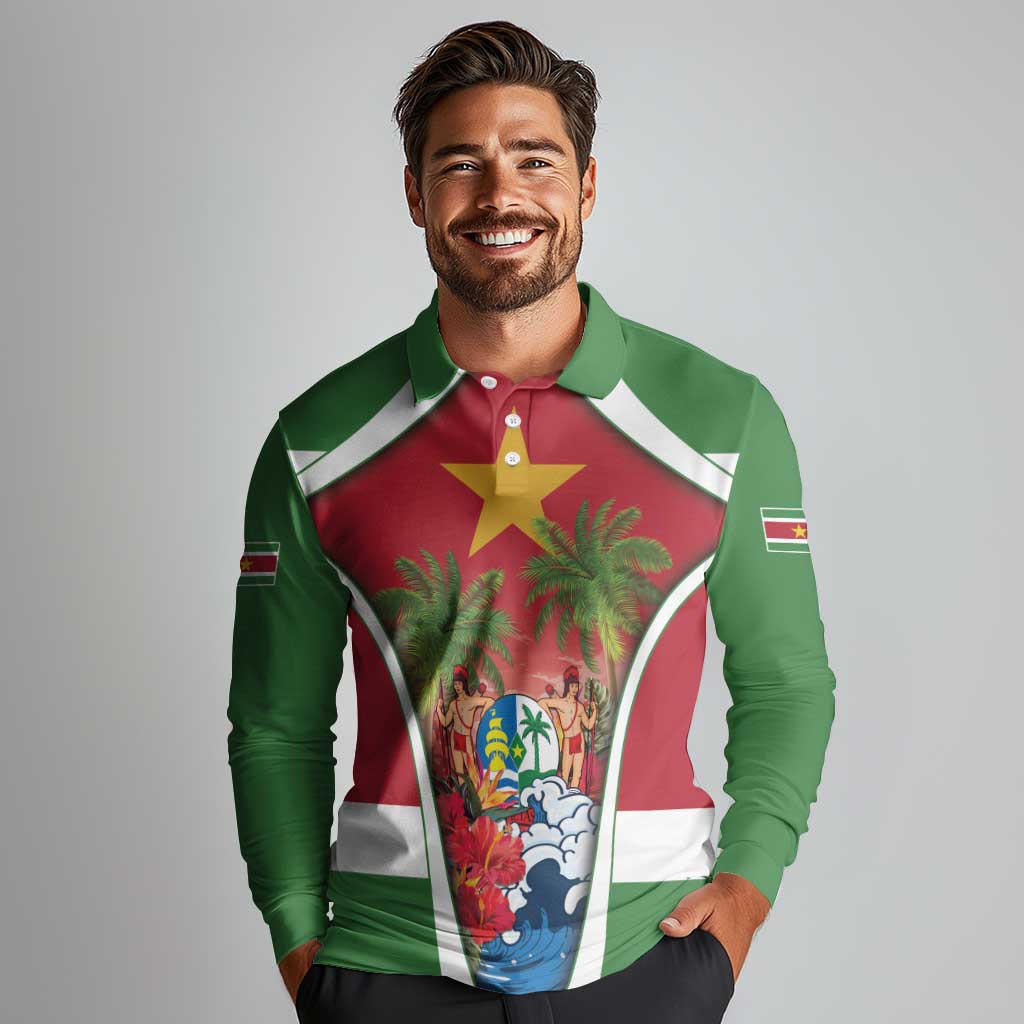 Suriname Ketikoti Long Sleeve Polo Shirt Happy Emancipation Day - Wonder Print Shop