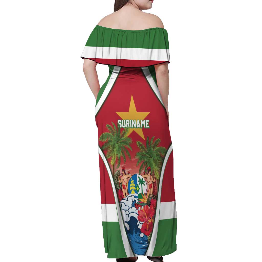 Suriname Ketikoti Off Shoulder Maxi Dress Happy Emancipation Day - Wonder Print Shop