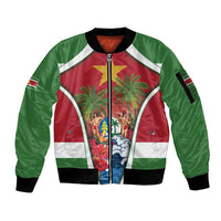 Suriname Ketikoti Sleeve Zip Bomber Jacket Happy Emancipation Day - Wonder Print Shop
