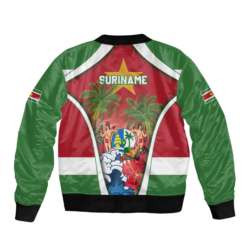 Suriname Ketikoti Sleeve Zip Bomber Jacket Happy Emancipation Day - Wonder Print Shop