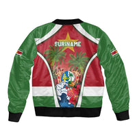 Suriname Ketikoti Sleeve Zip Bomber Jacket Happy Emancipation Day - Wonder Print Shop