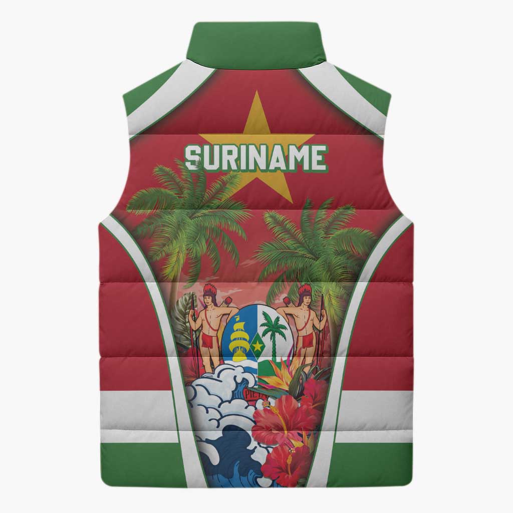 Suriname Ketikoti Sleeveless Puffer Jacket Happy Emancipation Day - Wonder Print Shop
