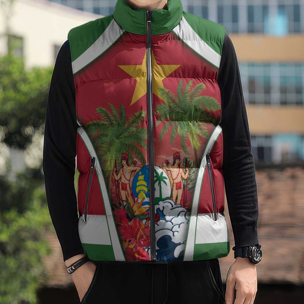 Suriname Ketikoti Sleeveless Puffer Jacket Happy Emancipation Day - Wonder Print Shop