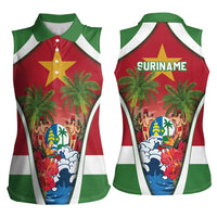 Suriname Ketikoti Women Sleeveless Polo Shirt Happy Emancipation Day - Wonder Print Shop