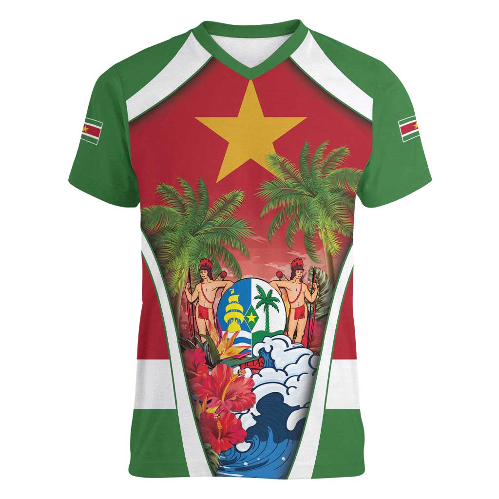 Suriname Ketikoti Women V-Neck T-Shirt Happy Emancipation Day - Wonder Print Shop