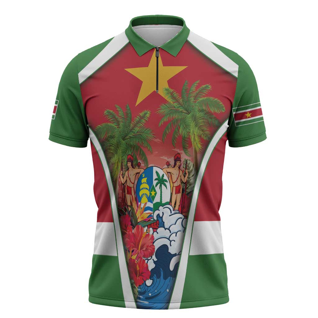 Suriname Ketikoti Zipper Polo Shirt Happy Emancipation Day - Wonder Print Shop