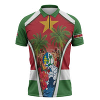 Suriname Ketikoti Zipper Polo Shirt Happy Emancipation Day - Wonder Print Shop