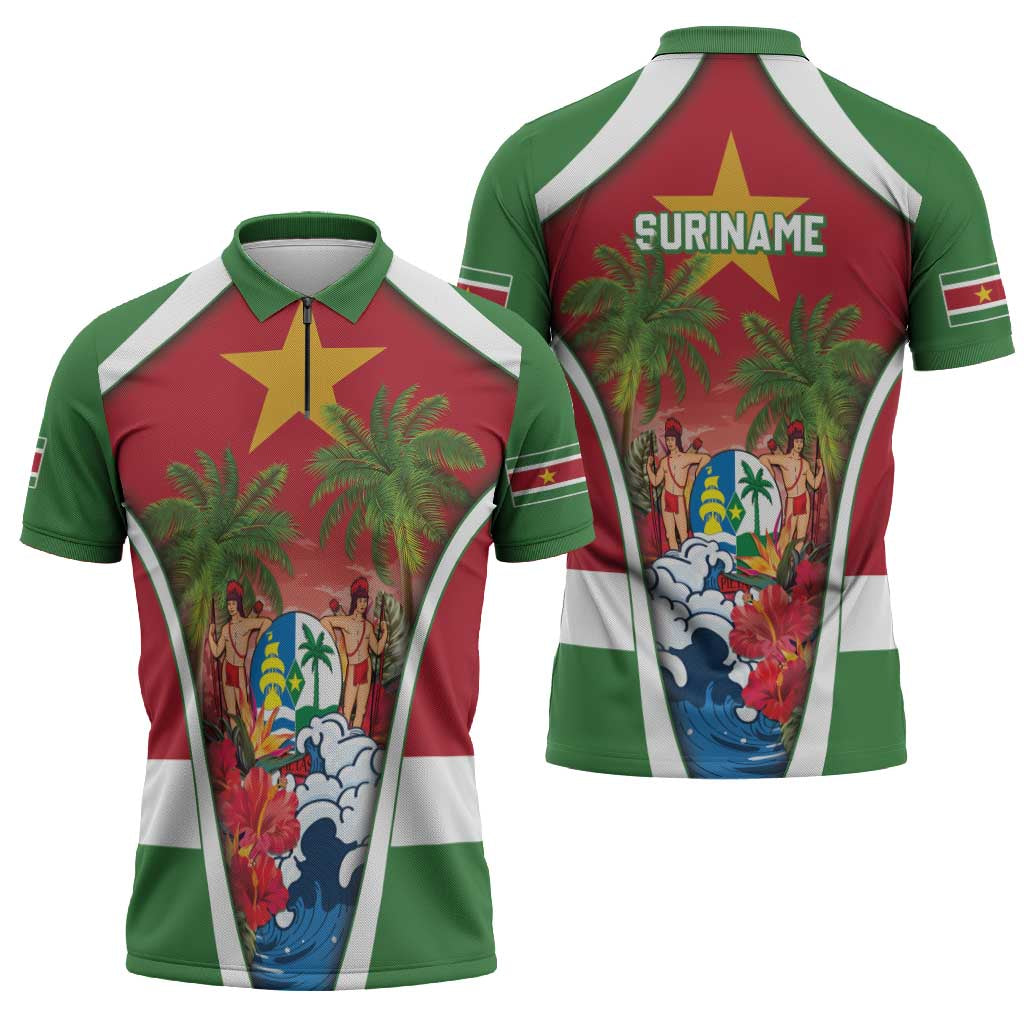 Suriname Ketikoti Zipper Polo Shirt Happy Emancipation Day - Wonder Print Shop