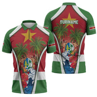 Suriname Ketikoti Zipper Polo Shirt Happy Emancipation Day - Wonder Print Shop