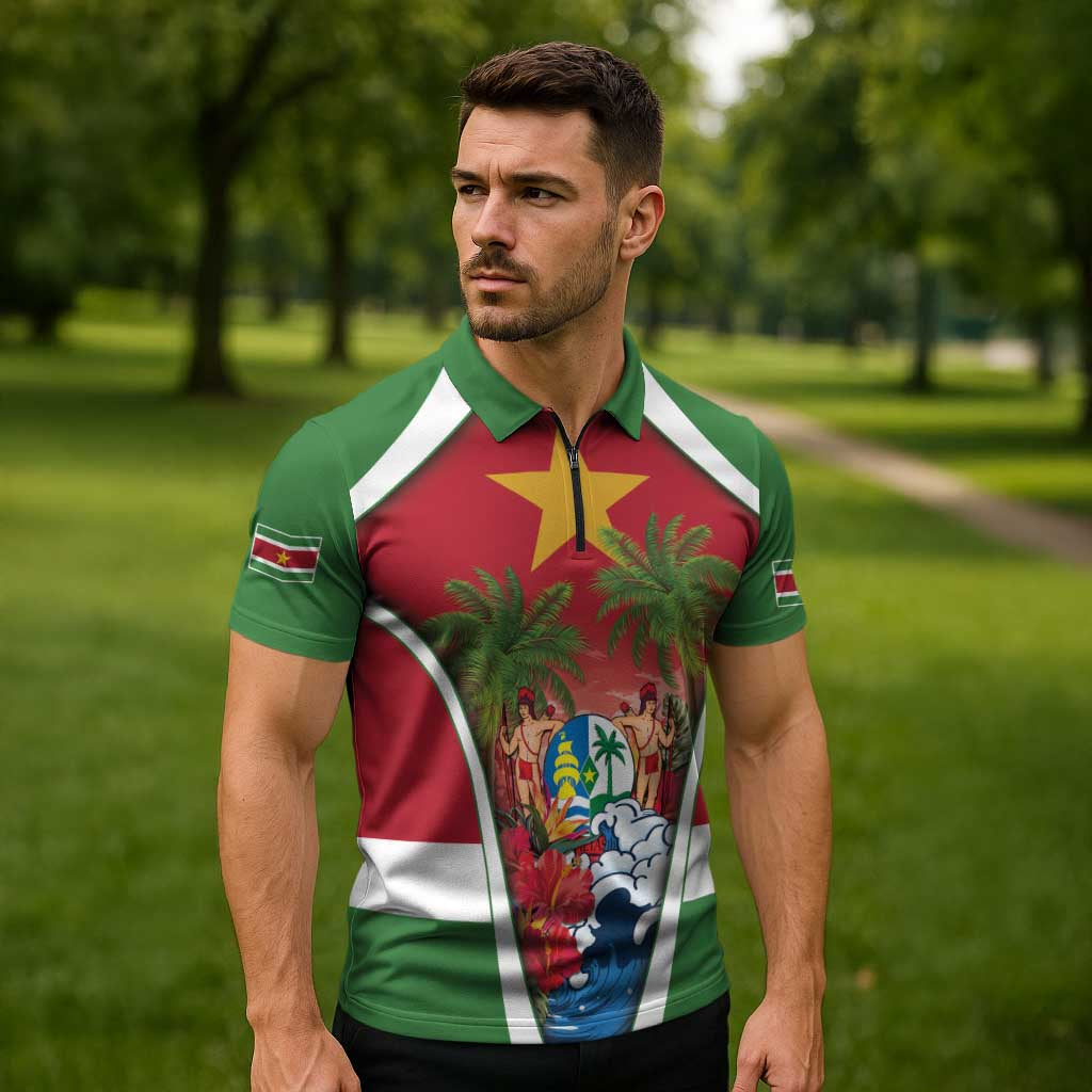 Suriname Ketikoti Zipper Polo Shirt Happy Emancipation Day - Wonder Print Shop