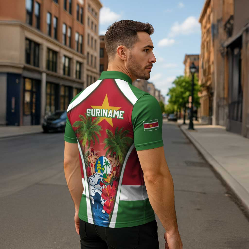 Suriname Ketikoti Zipper Polo Shirt Happy Emancipation Day - Wonder Print Shop