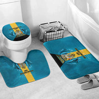 Bahamas Emancipation Day Bathroom Set Blue Marlin With Coat Of Arms - Wonder Print Shop