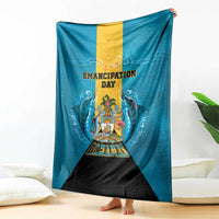 Bahamas Emancipation Day Blanket Blue Marlin With Coat Of Arms - Wonder Print Shop