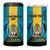 Personalized Bahamas Emancipation Day 4 in 1 Can Cooler Tumbler Blue Marlin With Coat Of Arms - Wonder Print Shop