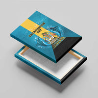 Bahamas Emancipation Day Canvas Wall Art Blue Marlin With Coat Of Arms - Wonder Print Shop