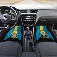 Bahamas Emancipation Day Car Mats Blue Marlin With Coat Of Arms - Wonder Print Shop