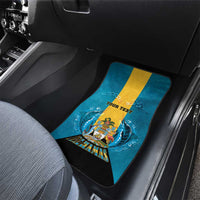 Bahamas Emancipation Day Car Mats Blue Marlin With Coat Of Arms - Wonder Print Shop
