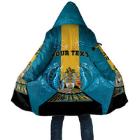 Personalized Bahamas Emancipation Day Cloak Blue Marlin With Coat Of Arms - Wonder Print Shop