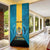 Personalized Bahamas Emancipation Day Door Cover Blue Marlin With Coat Of Arms - Wonder Print Shop