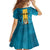 Personalized Bahamas Emancipation Day Family Matching Long Sleeve Bodycon Dress and Hawaiian Shirt Blue Marlin With Coat Of Arms - Wonder Print Shop