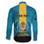 Personalized Bahamas Emancipation Day Family Matching Long Sleeve Bodycon Dress and Hawaiian Shirt Blue Marlin With Coat Of Arms - Wonder Print Shop