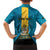 Personalized Bahamas Emancipation Day Family Matching Short Sleeve Bodycon Dress and Hawaiian Shirt Blue Marlin With Coat Of Arms - Wonder Print Shop