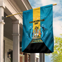 Bahamas Emancipation Day Garden Flag Blue Marlin With Coat Of Arms - Wonder Print Shop