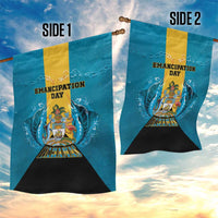Bahamas Emancipation Day Garden Flag Blue Marlin With Coat Of Arms - Wonder Print Shop