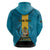 Personalized Bahamas Emancipation Day Hoodie Blue Marlin With Coat Of Arms - Wonder Print Shop