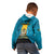 Personalized Bahamas Emancipation Day Kid Hoodie Blue Marlin With Coat Of Arms - Wonder Print Shop