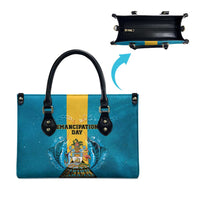 Bahamas Emancipation Day Leather Bag Blue Marlin With Coat Of Arms - Wonder Print Shop