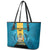 Bahamas Emancipation Day Leather Tote Bag Blue Marlin With Coat Of Arms - Wonder Print Shop