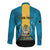 Personalized Bahamas Emancipation Day Long Sleeve Button Shirt Blue Marlin With Coat Of Arms - Wonder Print Shop