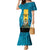Personalized Bahamas Emancipation Day Mermaid Dress Blue Marlin With Coat Of Arms - Wonder Print Shop