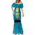 Personalized Bahamas Emancipation Day Mermaid Dress Blue Marlin With Coat Of Arms - Wonder Print Shop