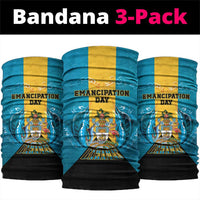 Bahamas Emancipation Day Neck Gaiter Blue Marlin With Coat Of Arms - Wonder Print Shop