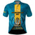 Personalized Bahamas Emancipation Day Polo Shirt Blue Marlin With Coat Of Arms - Wonder Print Shop